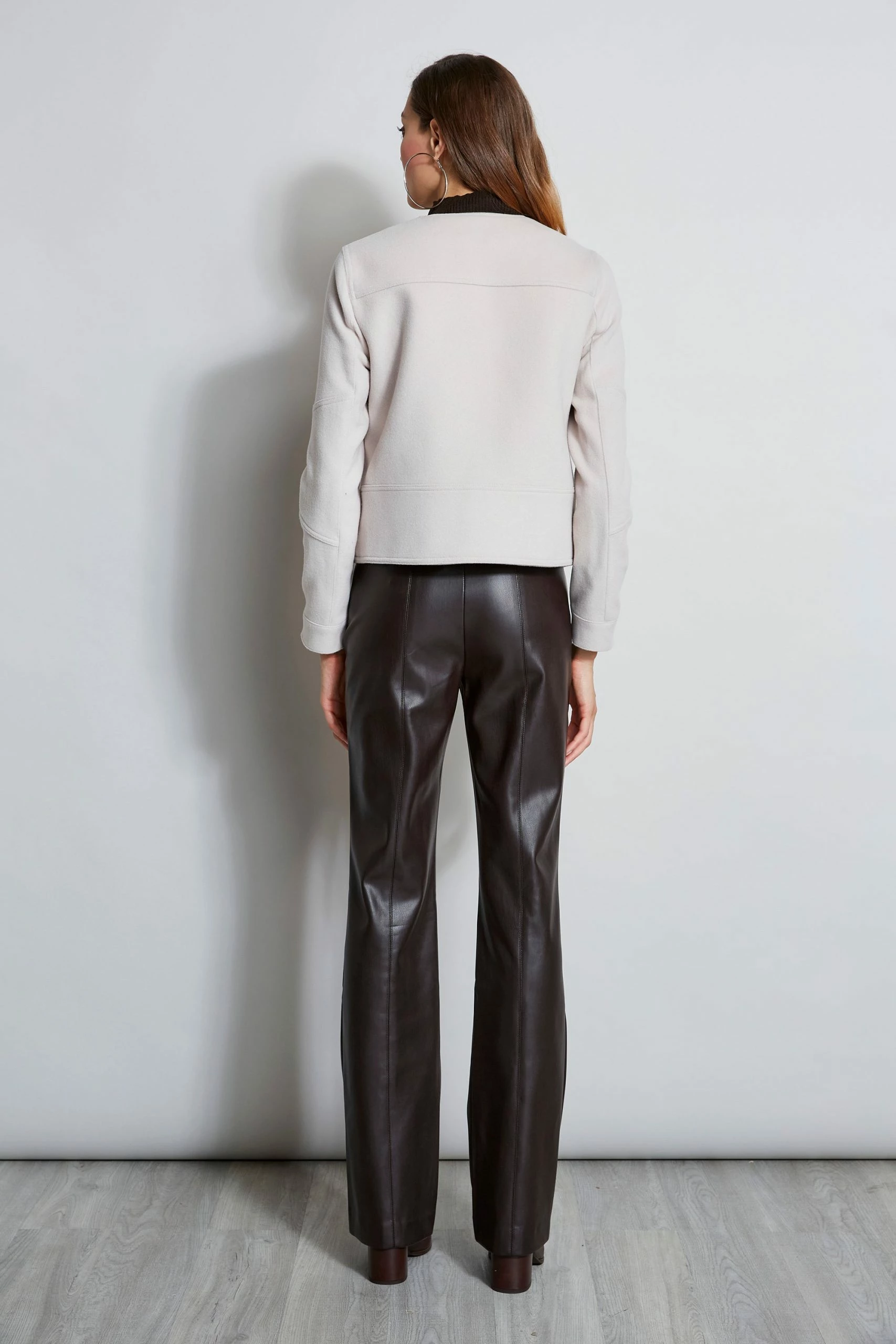 Elie Tahari Wool Cropped Hooded Jacket 7 Elie Tahari Wool Cropped Hooded Jacket - Image 5