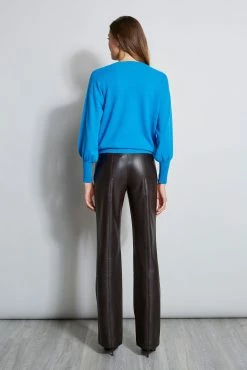 Elie Tahari Cashmere V-Neck Tie Sweater -Elie Tahari Sales 2023 E90AM202 COFFEE EN5X4502 PERSIANBLUE 3BACK 550