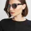 Elie Tahari Round Acetate Sunglasses -Elie Tahari Sales 2023 EL106 CRYSTAL CLEAR BLACK 005