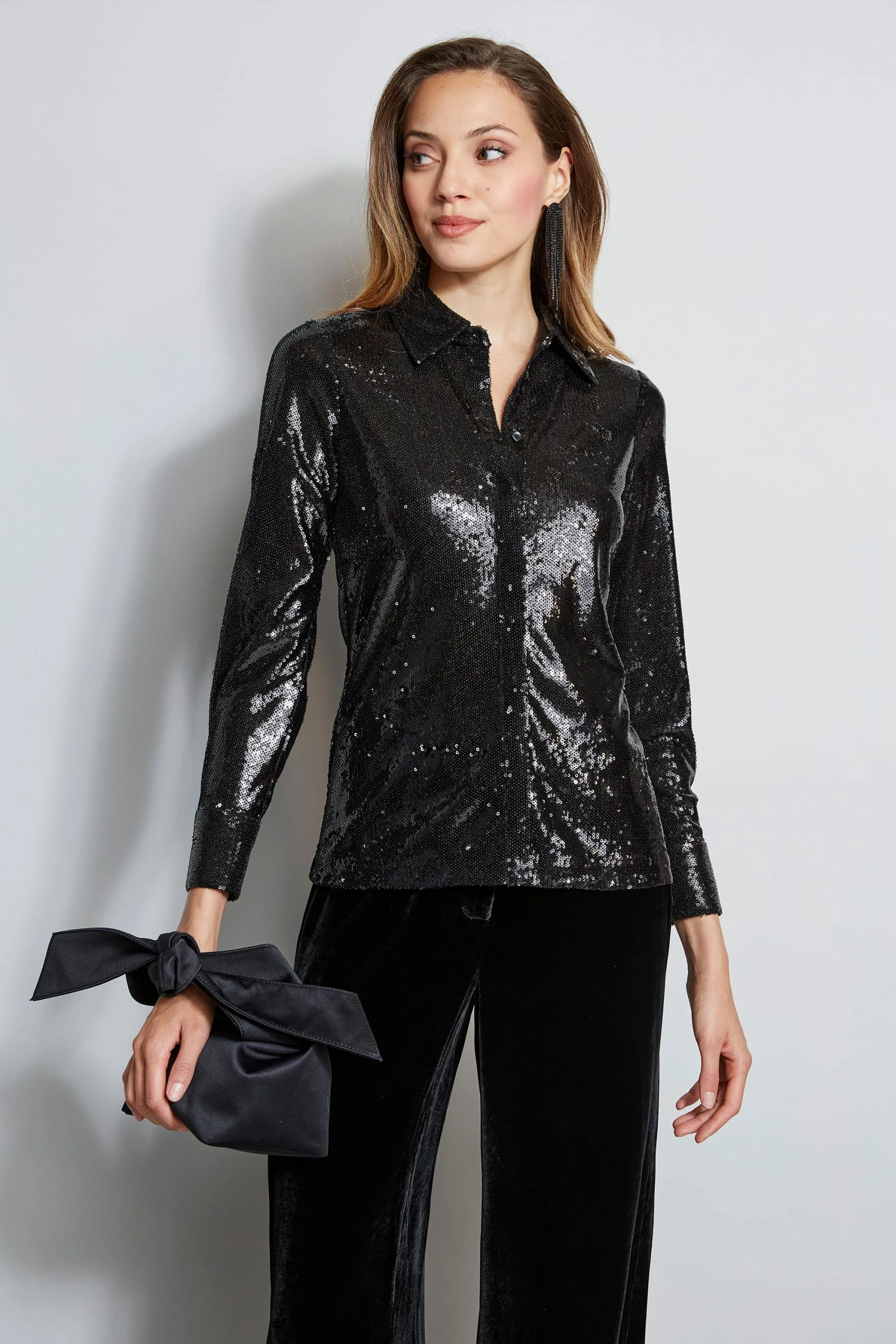 Elie Tahari Sequin Button Down Shirt 3 Elie Tahari Sequin Button Down Shirt