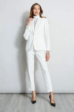 Elie Tahari Slim Crepe Pant -Elie Tahari Sales 2023 EN087212 FOAM EN087112 FOAM ER0X5512 WAX 1HERO 143