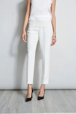 Elie Tahari Slim Crepe Pant