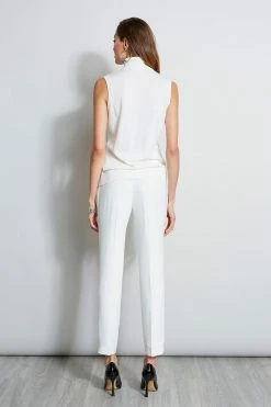 Elie Tahari Slim Crepe Pant -Elie Tahari Sales 2023 EN087212 FOAM EN087112 FOAM ER0X5512 WAX 3BACK 213