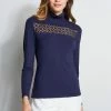 Elie Tahari Lace Insert Turtleneck Knit -Elie Tahari Sales 2023 EN087212 FOAM EN56X502 STARGAZER 2FRONT 285