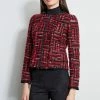Elie Tahari Hooded Tweed Jacket