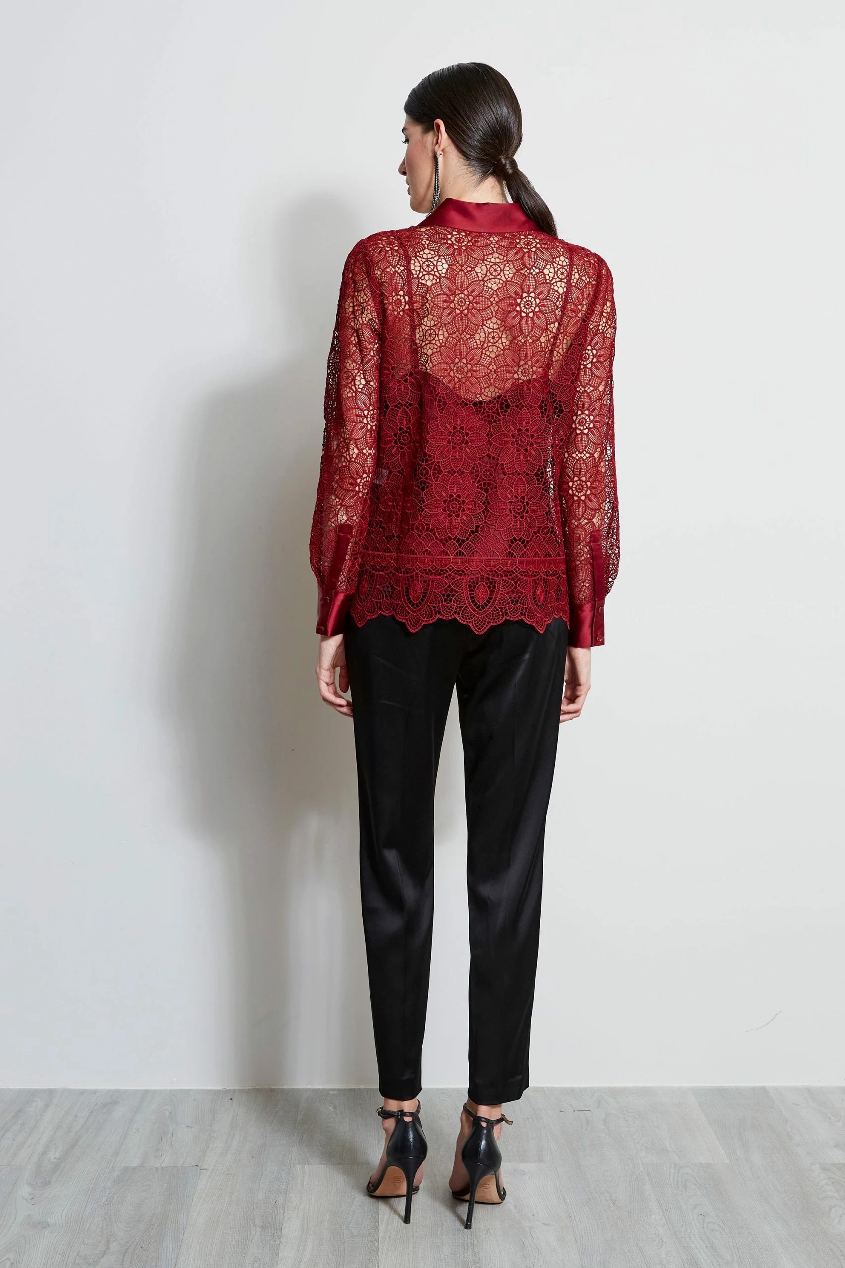 Elie Tahari Lace Button Up Shirt 7 Elie Tahari Lace Button Up Shirt - Image 5