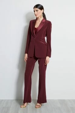 Elie Tahari Tuxedo Blazer -Elie Tahari Sales 2023 ER07J102 CORDOVAN 1HERO 1323