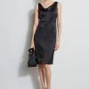 Elie Tahari Satin Cowl Neck Dress -Elie Tahari Sales 2023 ER07J602 BLACK 1HERO 1012