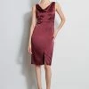 Elie Tahari Satin Cowl Neck Dress 2 Elie Tahari Satin Cowl Neck Dress -Elie Tahari Sales 2023 ER07J602 CORDOVAN 1HERO 1003