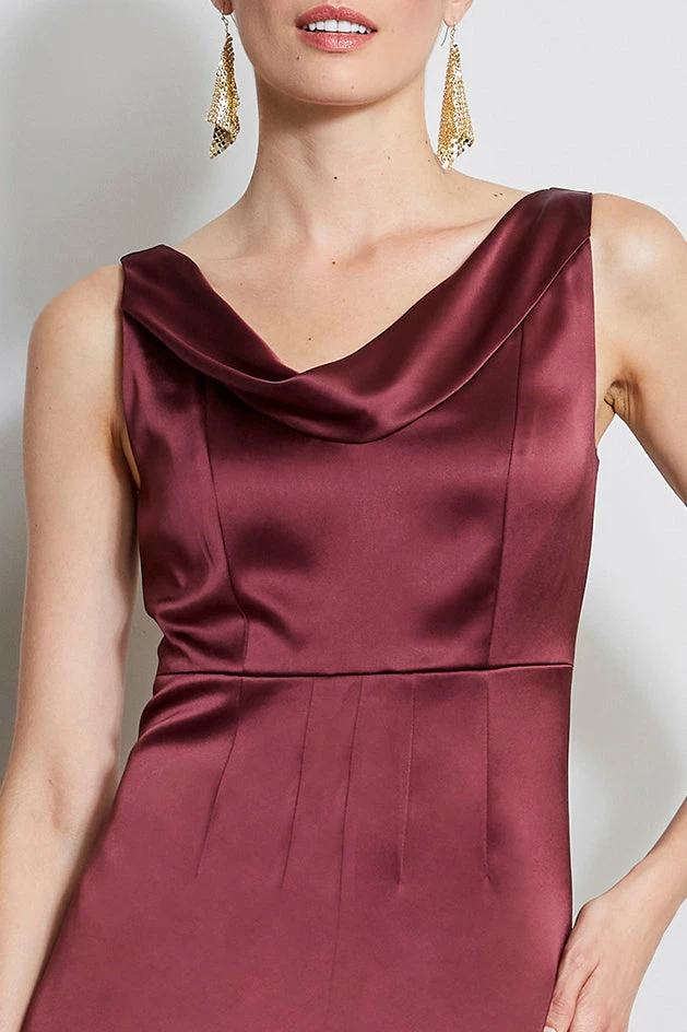 Elie Tahari Satin Cowl Neck Dress 4 Elie Tahari Satin Cowl Neck Dress - Image 2