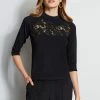 Elie Tahari Lace Applique Mock Sweater 2 Elie Tahari Lace Applique Mock Sweater -Elie Tahari Sales 2023 ER087202 BLACK EN5XB502 BLACK 1HERO 731