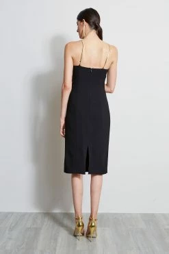 Elie Tahari Chain Dress -Elie Tahari Sales 2023 ER087602 BLACK 3BACK 1036
