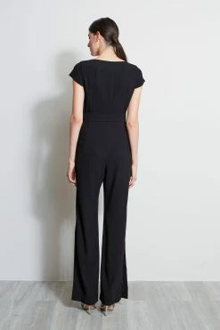 Elie Tahari Chain Side Slit Jumpsuit -Elie Tahari Sales 2023 ER087622 BLACK 3BACK 2503