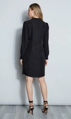 Lace Up Dress -Elie Tahari Sales 2023 ETR21123 BLACK 3BACK 036