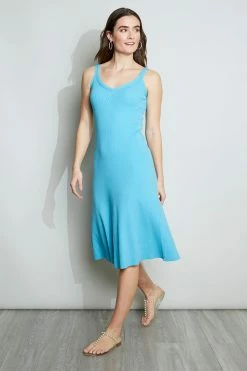 Ribbed Midi Dress -Elie Tahari Sales 2023 ETR21160 SUBLIME 1HERO 029