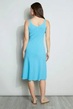 Ribbed Midi Dress -Elie Tahari Sales 2023 ETR21160 SUBLIME 3BACK 061
