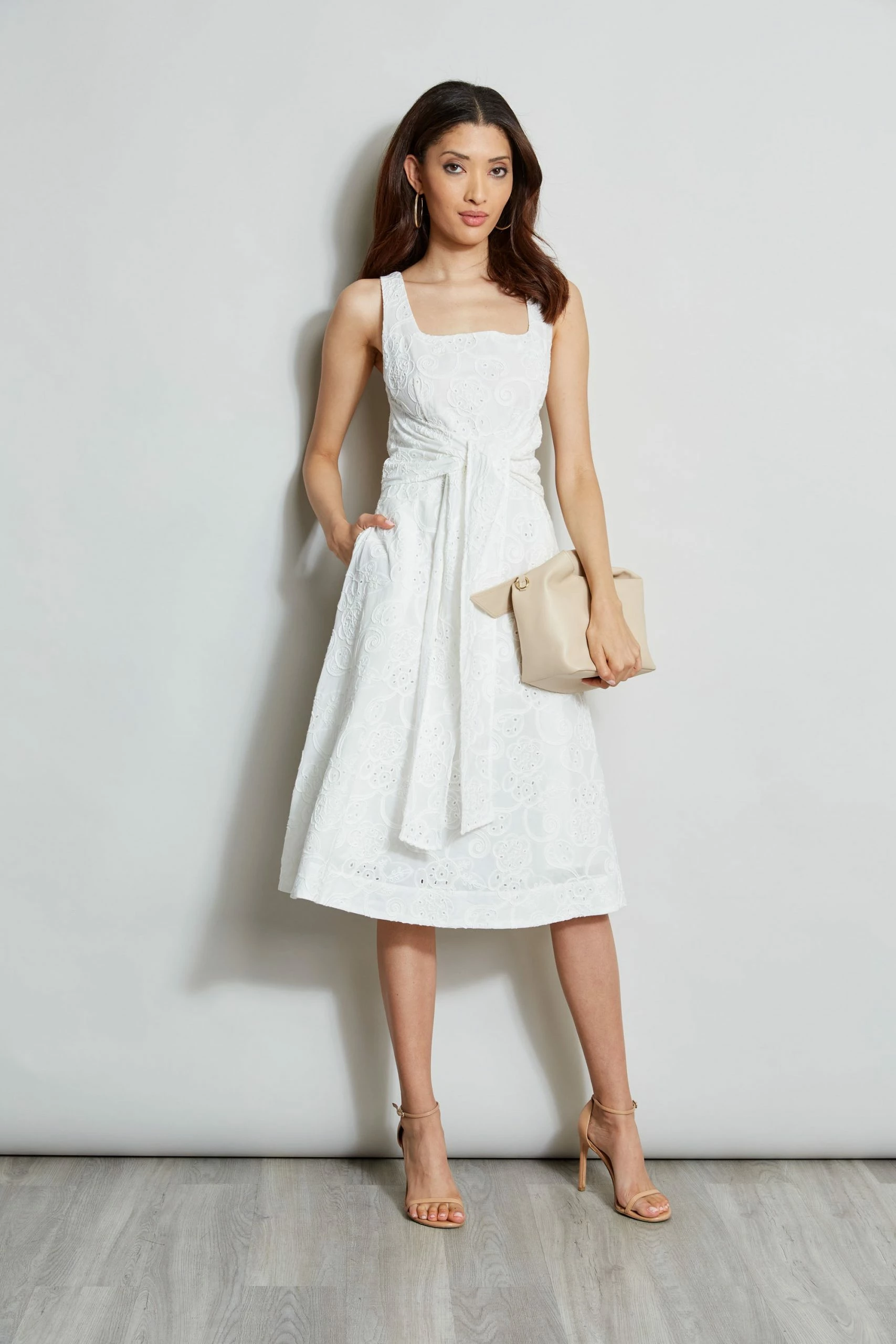 Cotton Eyelet Tie Dress 5 Cotton Eyelet Tie Dress - Image 3