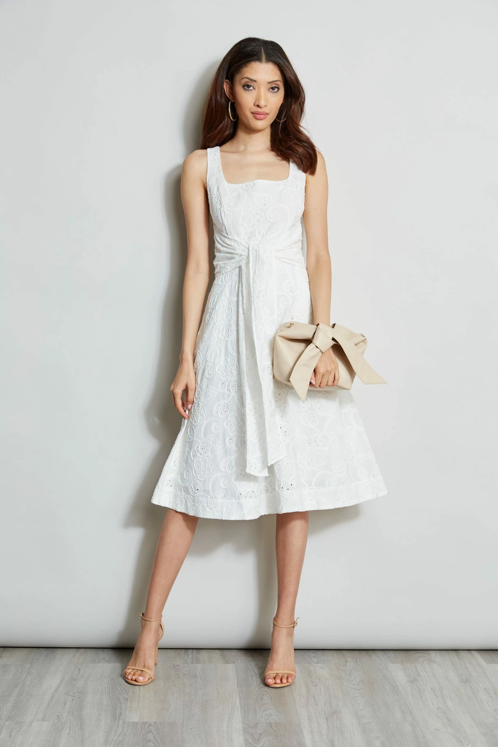 Cotton Eyelet Tie Dress 3 Cotton Eyelet Tie Dress
