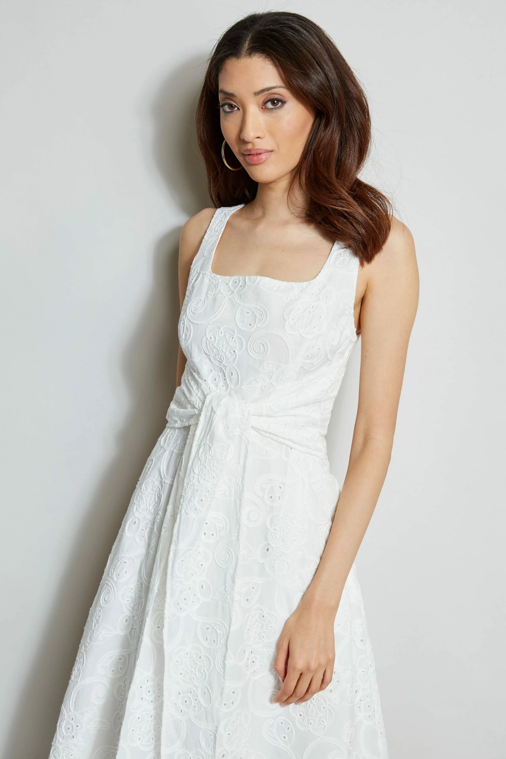 Cotton Eyelet Tie Dress 6 Cotton Eyelet Tie Dress - Image 4