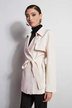 Silk Trench Jacket -Elie Tahari Sales 2023 ETR21253 PDP 1HERO 2038