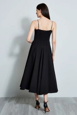 Sweetheart Midi Dress 11 Sweetheart Midi Dress -Elie Tahari Sales 2023 ETR21317NOIR 3BACK 2289