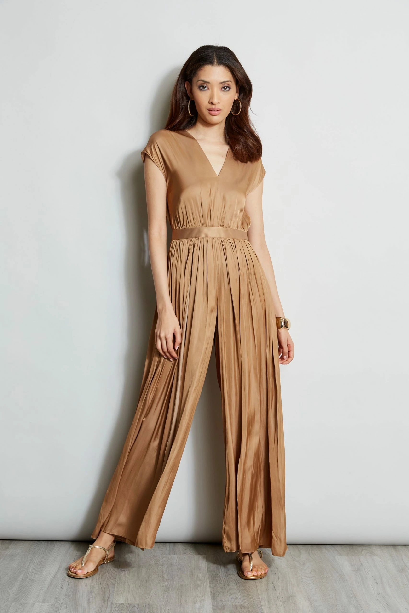 Pleated V-Neck Jumpsuit 6 Pleated V-Neck Jumpsuit - Image 4