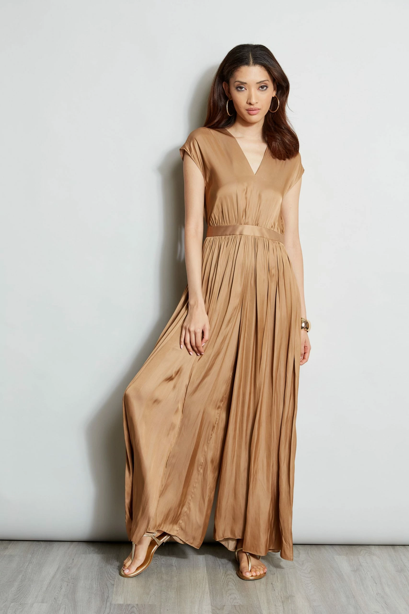Pleated V-Neck Jumpsuit 7 Pleated V-Neck Jumpsuit - Image 5