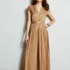 Pleated V-Neck Jumpsuit -Elie Tahari Sales 2023 ETR21337 BRONZE 1Hero 608