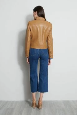 Vegan Leather Moto Jacket -Elie Tahari Sales 2023 ETR22448 LEATHERMOTOJACKET 3back 2953