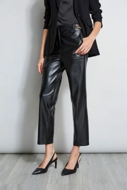 Vegan Leather Chain Pant 9 Vegan Leather Chain Pant -Elie Tahari Sales 2023 ETR22658 NOIR ER087102 BLACK ER0X5512 BLACK 4STYLING 648