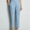Sun Print Pant -Elie Tahari Sales 2023 ETR31249 SUNBLUE ETR31248 SUNBLUE ETR31248 FRESHPEARL 2FRONT 1467