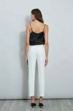 Stitch Slim Pant -Elie Tahari Sales 2023 ETR32104 SKYWHITE ETR32105 SKYWHITE 3back 1713