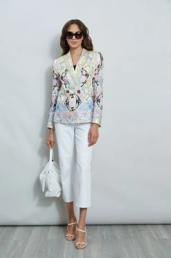 Summer Damask Printed Blazer -Elie Tahari Sales 2023 ETR32114 SUMMERDAMASK 1Hero 1724