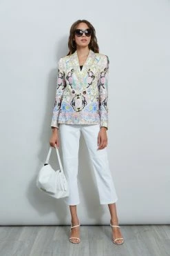 Summer Damask Printed Blazer -Elie Tahari Sales 2023 ETR32114 SUMMERDAMASK 1Hero 1726