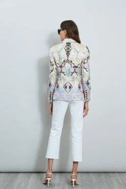 Summer Damask Printed Blazer -Elie Tahari Sales 2023 ETR32114 SUMMERDAMASK 3Back 144