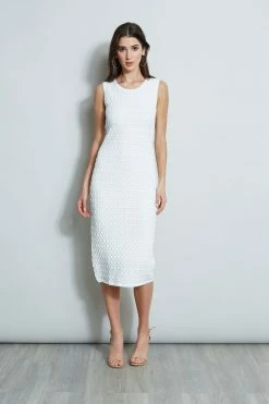Crochet Knit Dress -Elie Tahari Sales 2023 ETR32137 SKYWHITE 1HERO 999