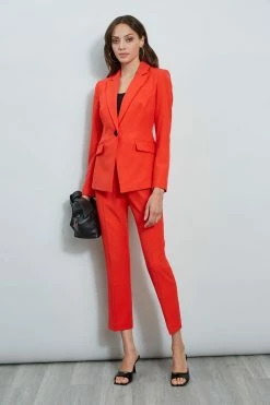 Slim Fit Blazer 10 Slim Fit Blazer -Elie Tahari Sales 2023 ETR32142 CAYENNE ETR32143 CAYENNE 1hero 157