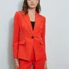 Slim Fit Blazer -Elie Tahari Sales 2023 ETR32142 CAYENNE ETR32143 CAYENNE 3back 1795