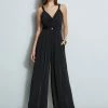 Wide Leg Twist Jumpsuit -Elie Tahari Sales 2023 ETR32148 NOIR 1Hero 1806