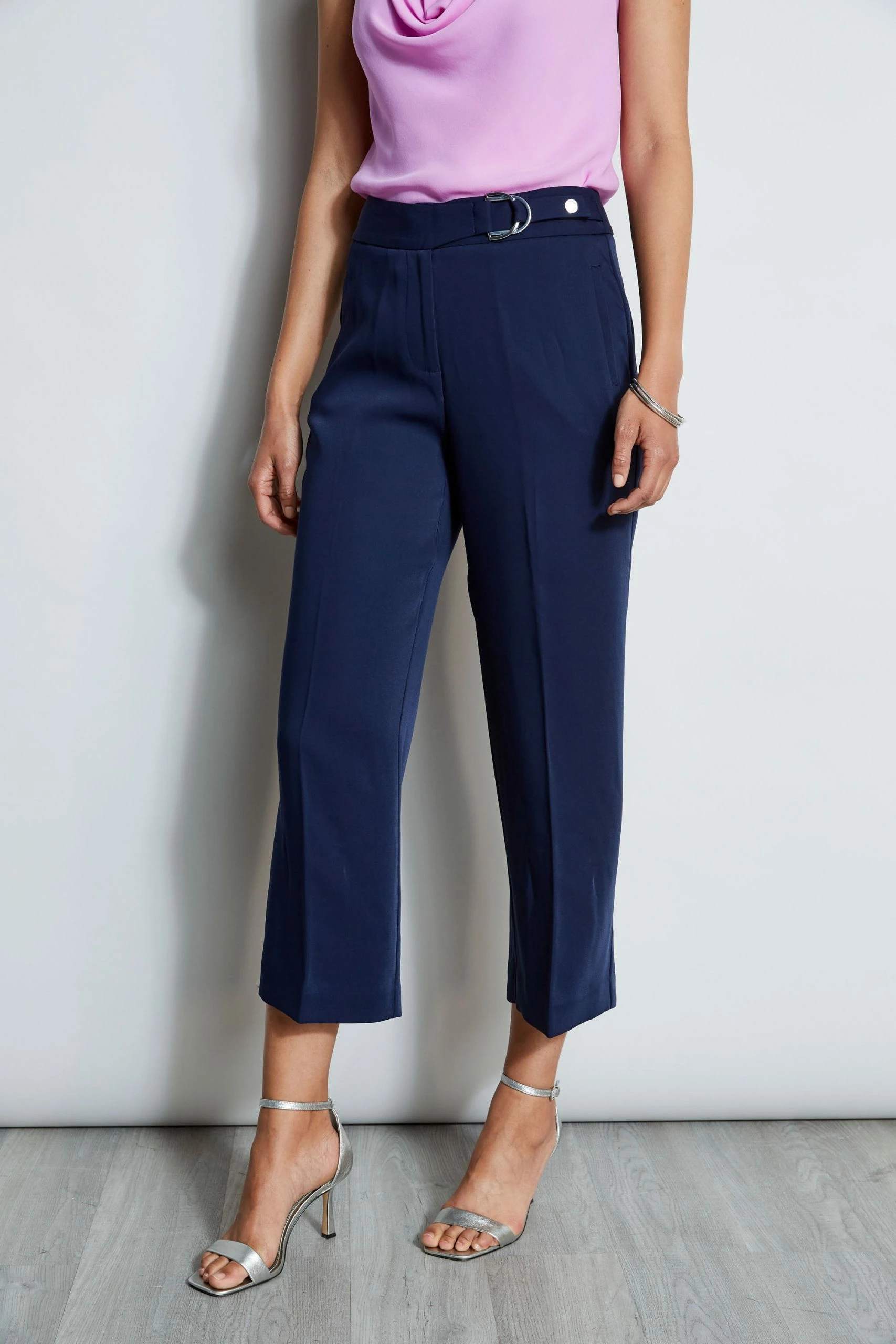 Cropped Wide Leg Belted Pant 5 Cropped Wide Leg Belted Pant - Image 3