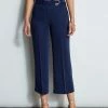 Cropped Wide Leg Belted Pant