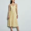 Diamond Soft Pleat Midi Dress -Elie Tahari Sales 2023 ETR32181 CAPEDIAMONDARCHPRINT 1HERO 1095