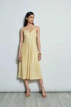 Diamond Soft Pleat Midi Dress