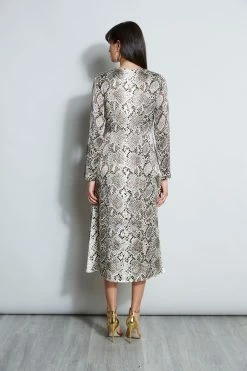 Burnout Silk Python Dress -Elie Tahari Sales 2023 ETR34129 BOABURNOUT 3back 1976