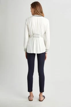 Elie Tahari Kinsley Shirt -Elie Tahari Sales 2023 EU80N51U KINSLEYSHIRT FRESHPEARL 3BACK 0039