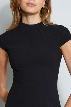 Elie Tahari Freida Dress -Elie Tahari Sales 2023 EU88761U BLACK DRESS 2FRONT 949