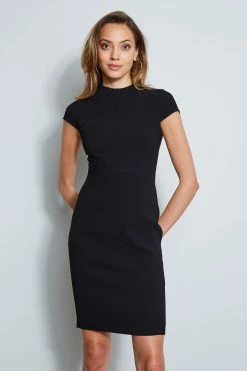 Elie Tahari Freida Dress -Elie Tahari Sales 2023 EU88761U BLACK DRESS 2FRONT 950