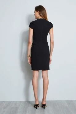 Elie Tahari Freida Dress -Elie Tahari Sales 2023 EU88761U BLACK DRESS 3BACK 957