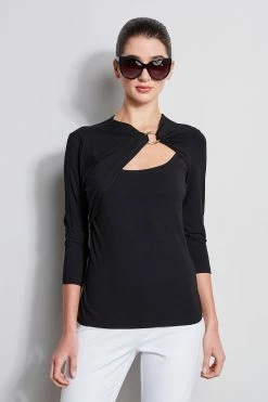 Elie Tahari Ring Detail Knit