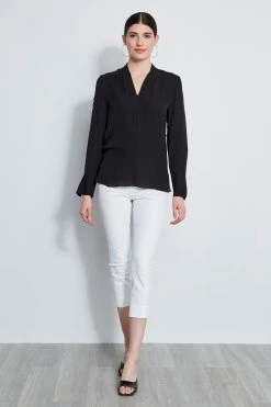 Elie Tahari Juliette Cropped Skinny Stretch-Twill Pant 10 Elie Tahari Juliette Cropped Skinny Stretch-Twill Pant -Elie Tahari Sales 2023 EU8M021U WHITE PANT E310N513 BLACK 1HERO 1733